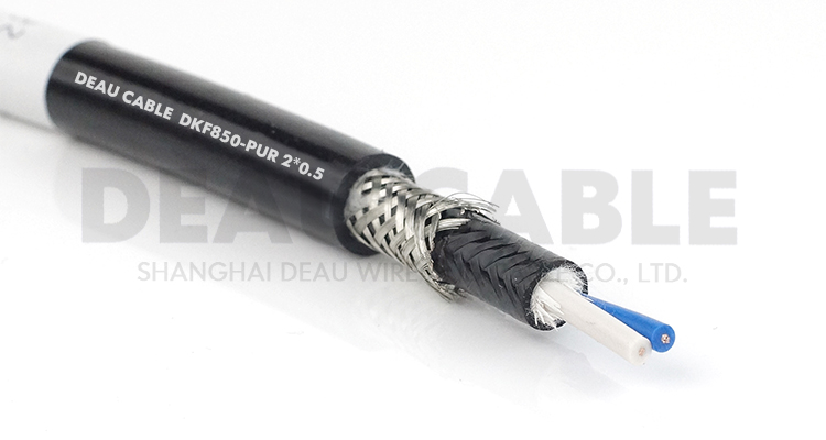 高柔性聚氨酯雙護套屏蔽多芯電纜 DKF850-PUR 2*0.5
